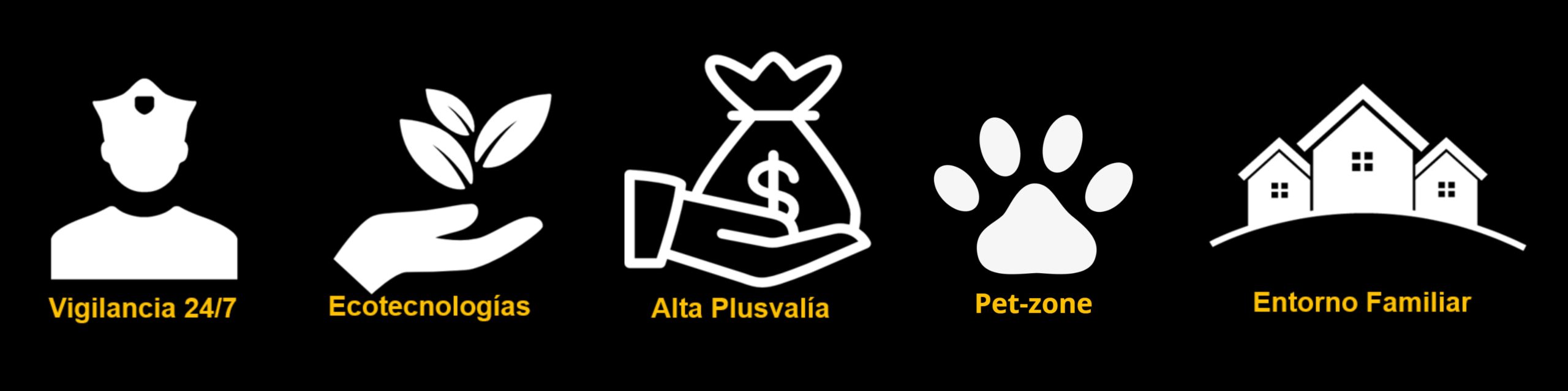 Iconos de servicios y amenidades Villas Xaltipa II